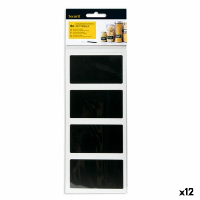 Set de autocolante Securit Adeziv Slate 4,7 x 8 cm 8 Unități