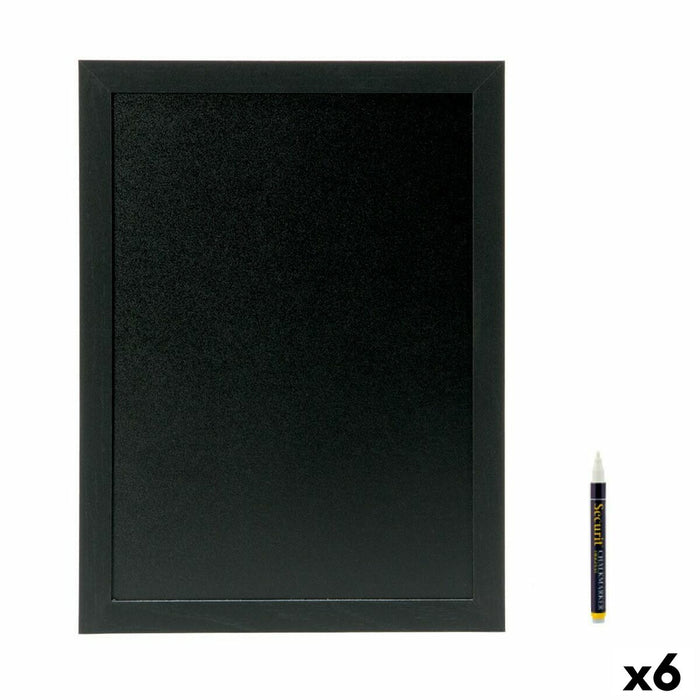 Slate Securit Woody Tec Perete Negru 40 x 20 cm