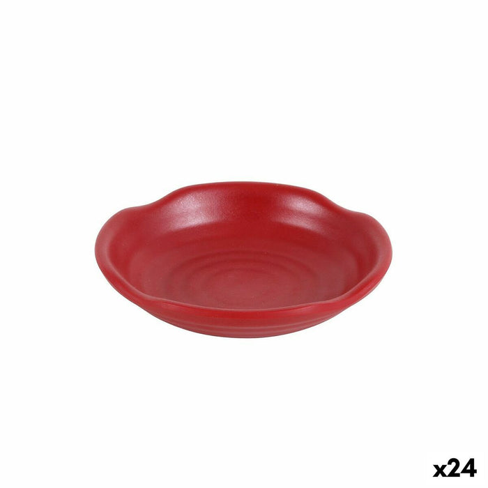 Tavă pentru gustari Viejo Valle Troya Roșu ø 13 x 2,5 cm (24 Unități)