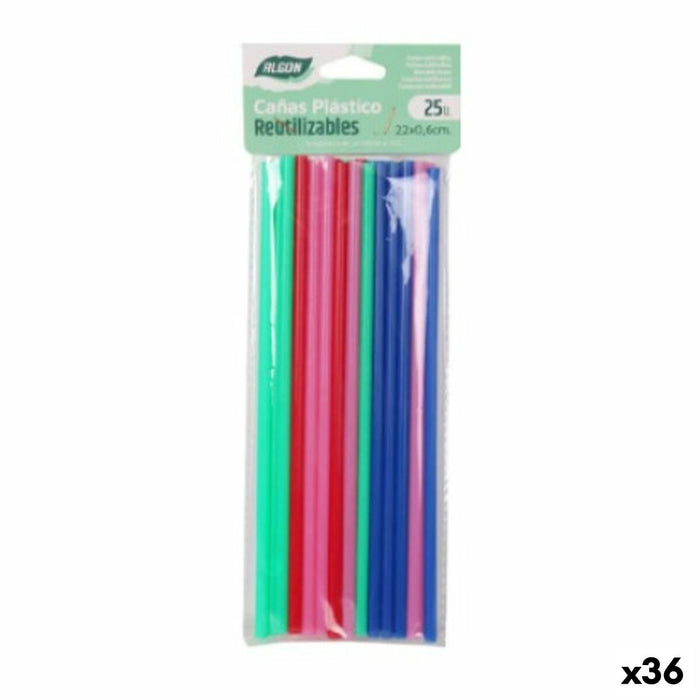 Paie reutilizabile Algon Multicolor Plastic 36 Unități 22 cm 6 mm