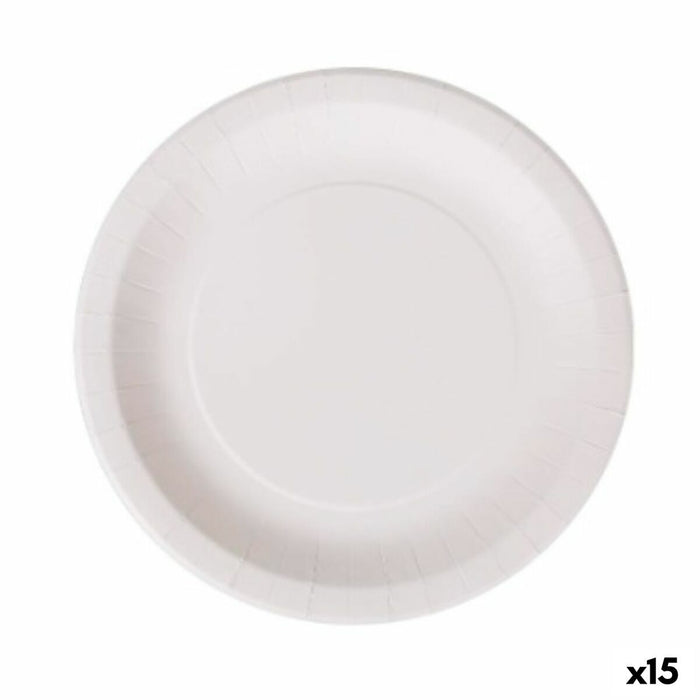 Set de farfurii Algon De unică folosință Alb Carton 28 cm (15 Unități)