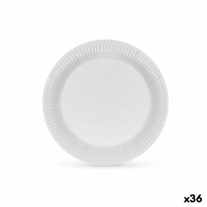 Set de farfurii Algon Carton De unică folosință Alb (36 Unități)