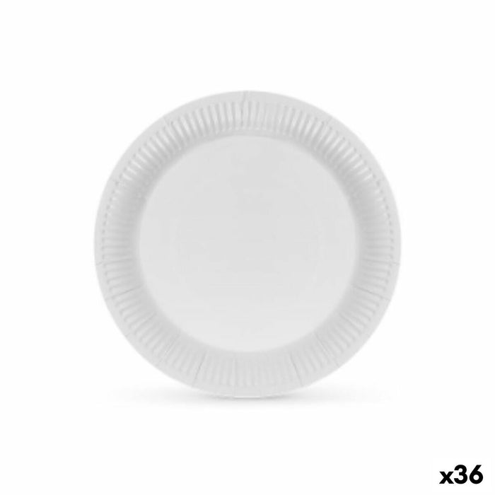 Set de farfurii Algon Carton De unică folosință Alb (36 Unități)