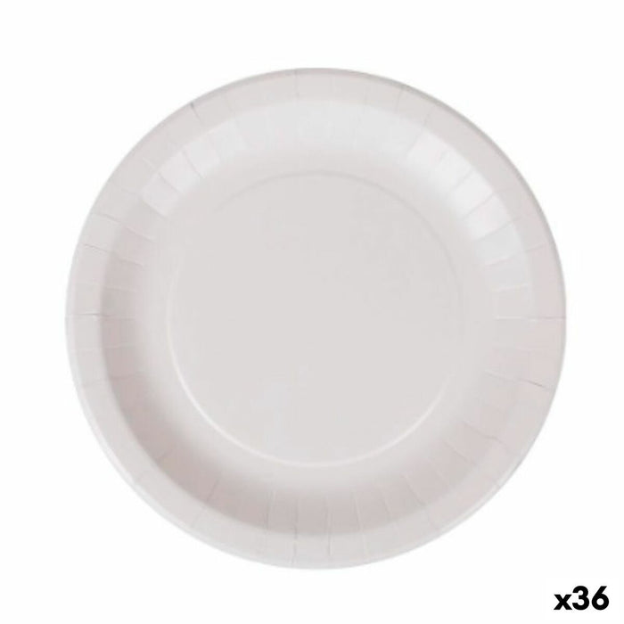 Set de farfurii Algon De unică folosință Alb Carton 28 cm (36 Unități)