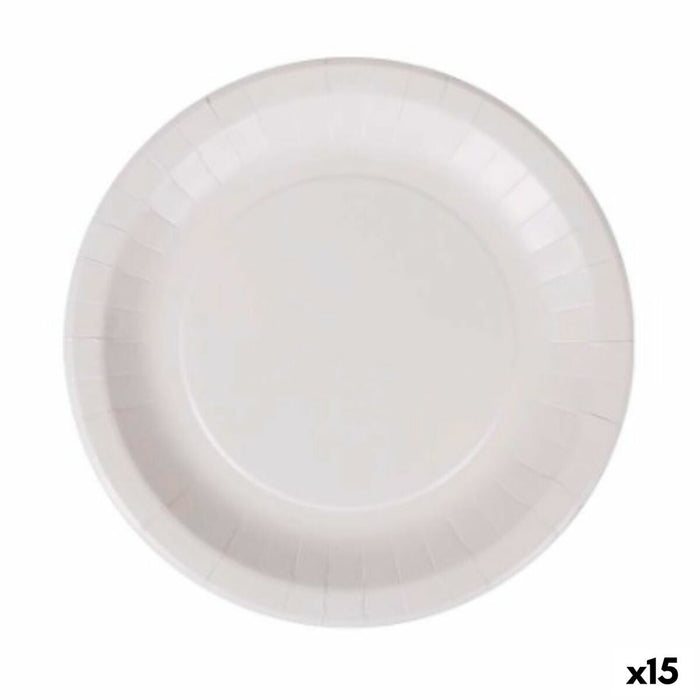Set de farfurii Algon De unică folosință Alb Carton 28 cm (15 Unități)