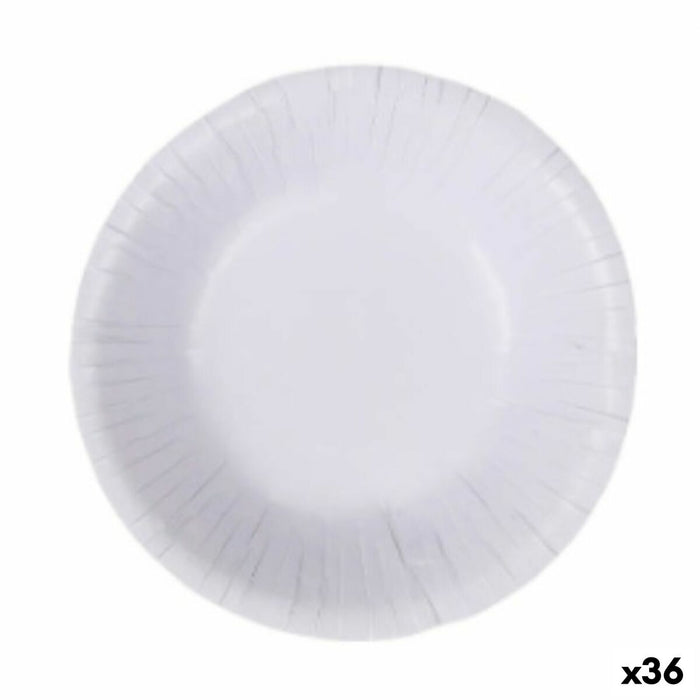 Set de farfurii Algon De unică folosință Alb Carton 450 ml (36 Unități)