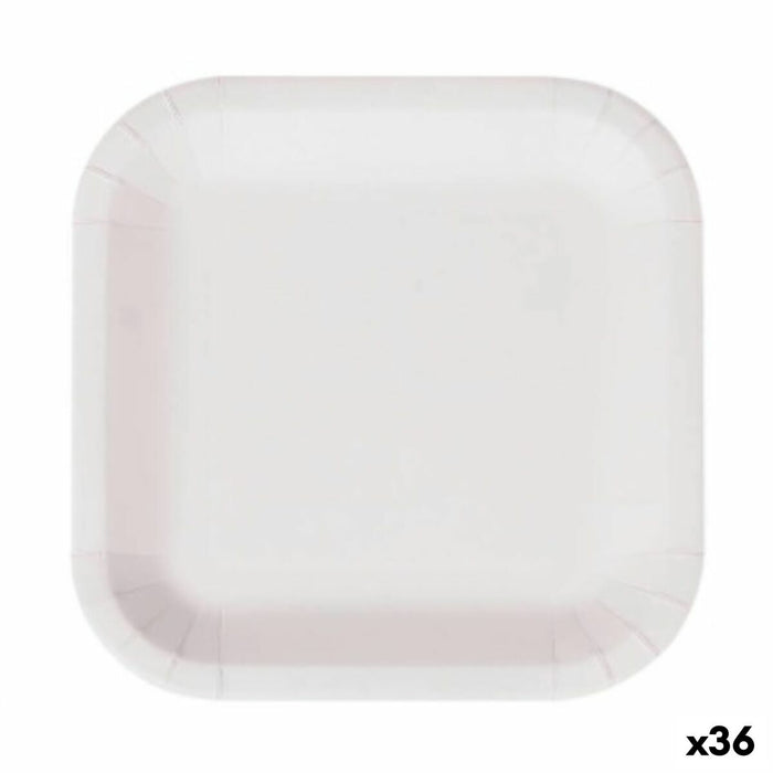 Set de farfurii Algon De unică folosință Alb Carton 26 cm (36 Unități)