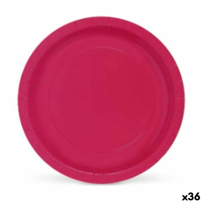 Set de farfurii Algon Bordo De unică folosință Carton 20 x 20 x 1,5 cm (36 Unități)