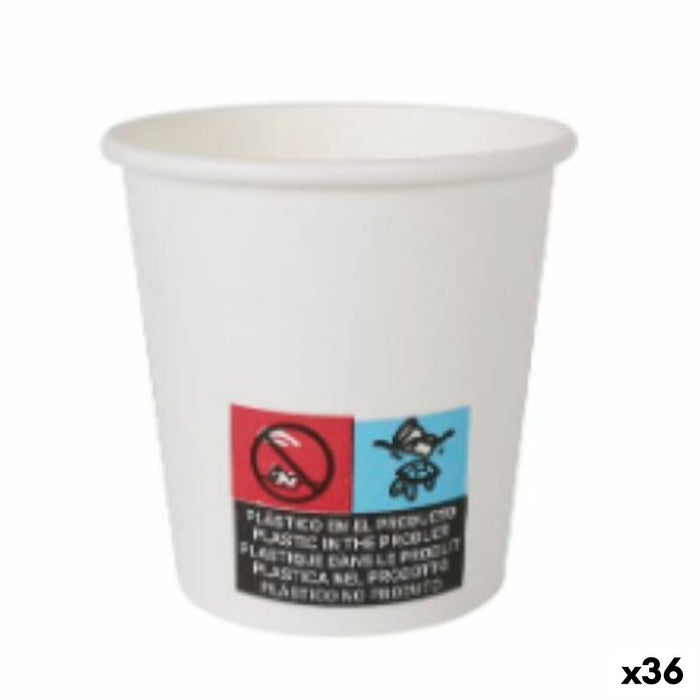 Set de pahare Algon Carton De unică folosință Alb 36 Unități 80 ml (100 Piese)