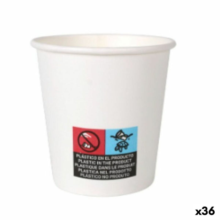 Set de pahare Algon Carton De unică folosință Alb 36 Unități 120 ml (50 Piese)