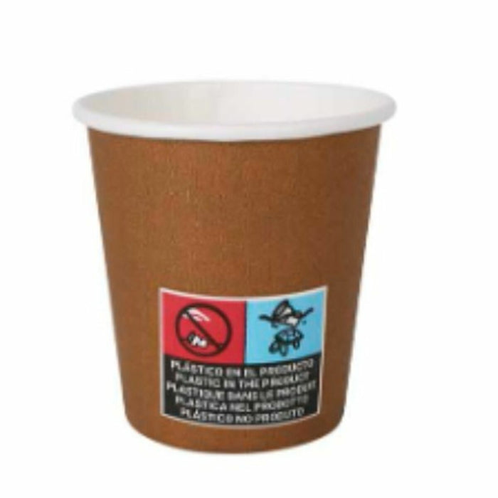 Set de pahare Algon Carton De unică folosință Maro 36 Unități 80 ml (50 Piese)