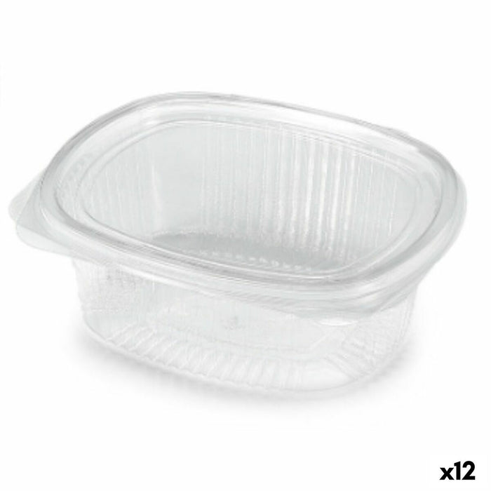 Recipient pentru conservarea alimentelor Algon Reutilizabil 1 L Transparent Oval 19 x 16 x 6,5 cm (12 Unități)