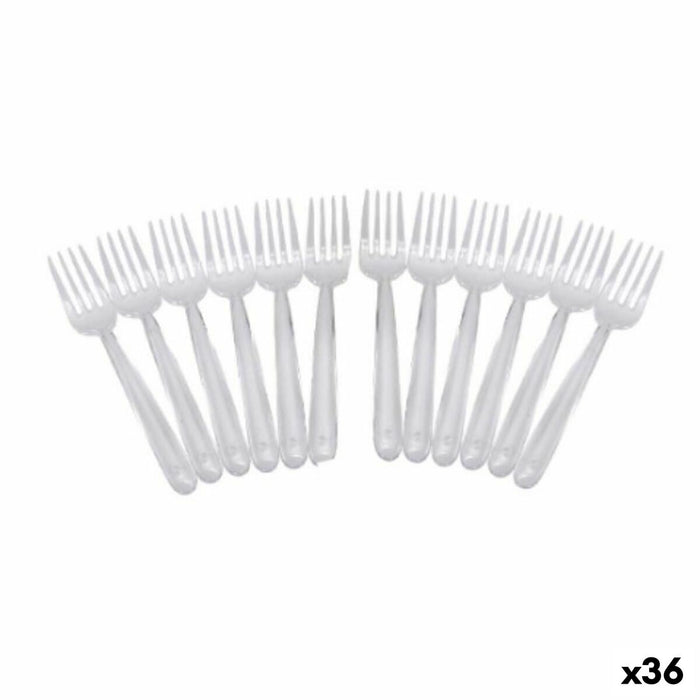Set de furculițe reutilizabile Algon Transparent Plastic 36 Unități