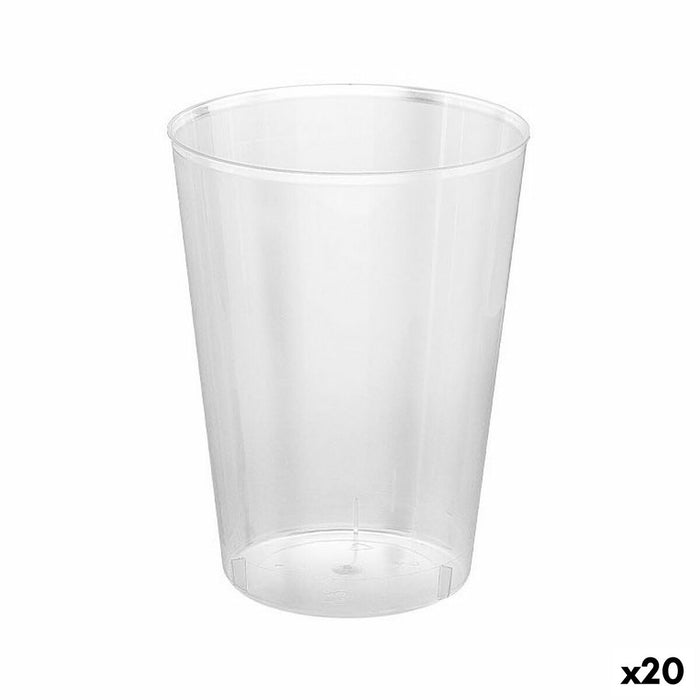 Set de pahare refolosibile Algon Transparent Cidru 20 Unități 500 ml (15 Piese)