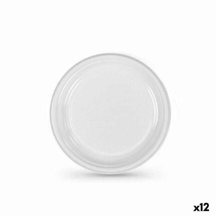 Set de farfurii reutilizabile Algon Alb Plastic (36 Unități)