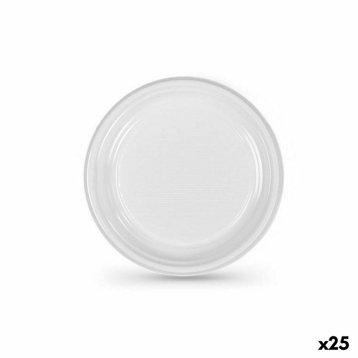 Set de farfurii reutilizabile Algon Alb Plastic (24 Unități)