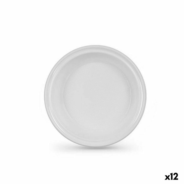 Set de farfurii reutilizabile Algon Alb Plastic 20,5 x 3 cm (36 Unități)