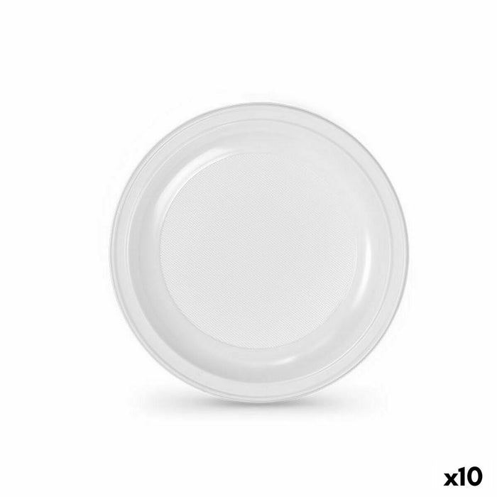 Set de farfurii reutilizabile Algon Alb Plastic 22 x 22 x 1,5 cm (36 Unități)