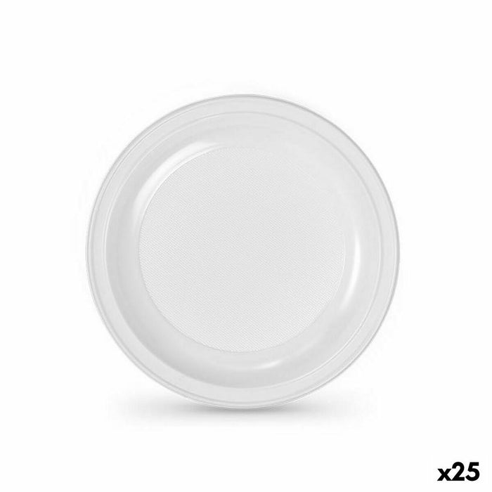 Set de farfurii reutilizabile Algon Alb Plastic 22 x 22 x 1,5 cm (24 Unități)
