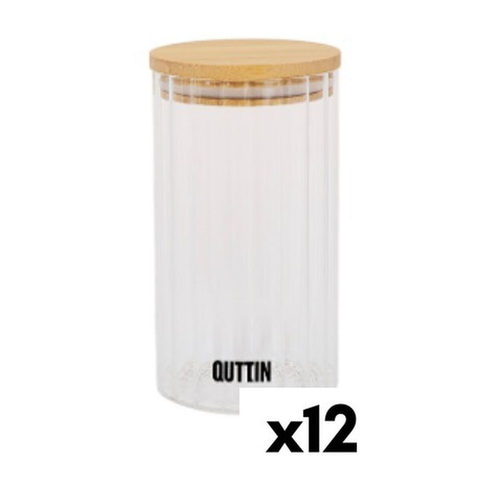 Borcan din Sticlă Transparentă Quttin 9 x 16 cm 780 ml 9 x 16,5 cm (12 Unități)