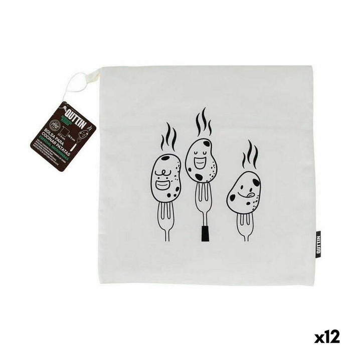 Potato cooking bag Quttin Cuptorul cu Microunde 27,5 x 28,5 cm (12 Unități)