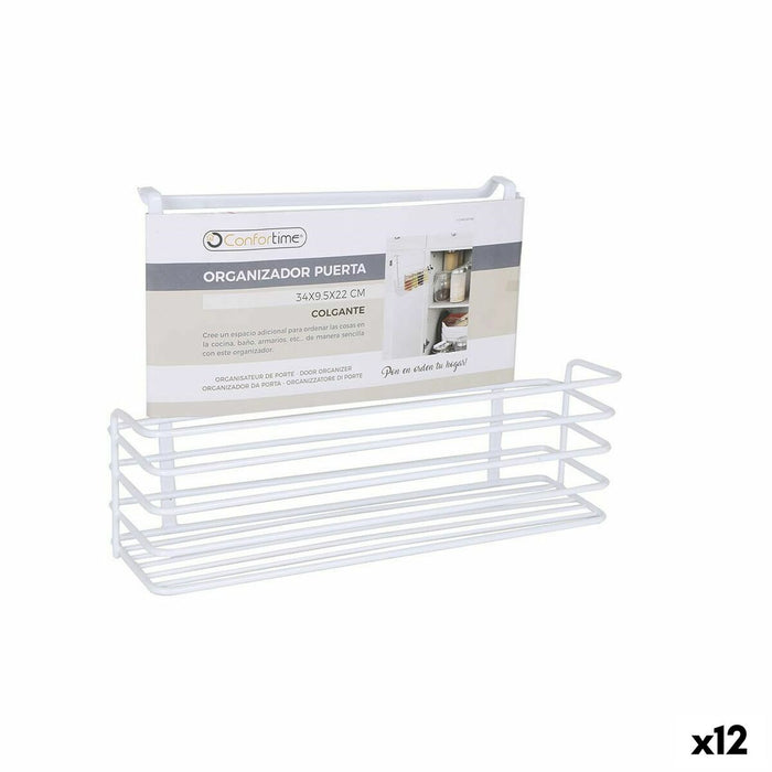 Coșuleț pentru raft de bucătărie Confortime Alb 34 x 12 x 22 cm (12 Unități)