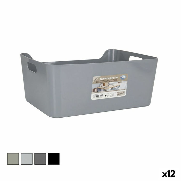 Coș Multifuncțional Dem Cu mânere 33 x 24 x 14,5 cm (12 Unități)