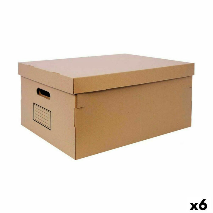 Cutie de depozitare cu capac Confortime Carton 45 x 35 x 20 cm (6 Unități)