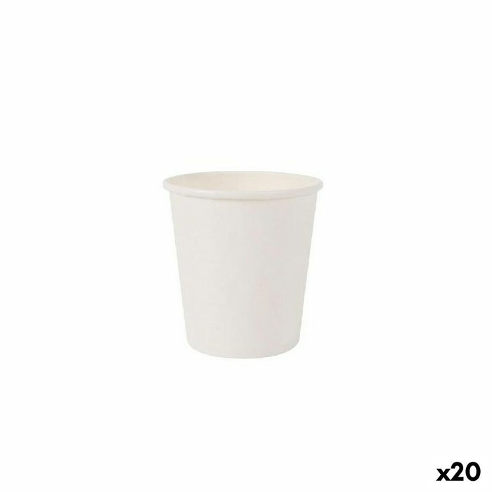 Set de pahare Algon Carton Alb 50 Piese 120 ml (20 Unități)