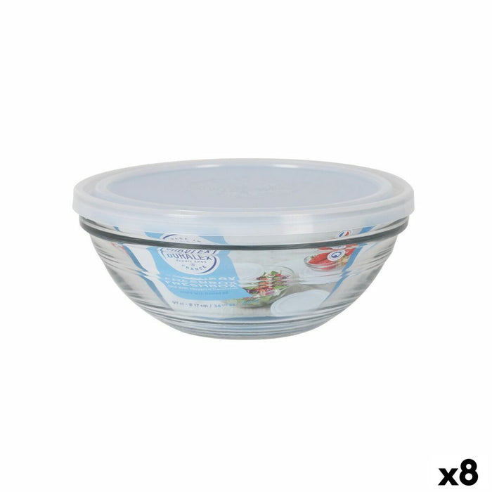 Cutie rotundă pentru prânz cu capac Duralex FreshBox 970 ml ø 17 x 7 cm (8 Unități)