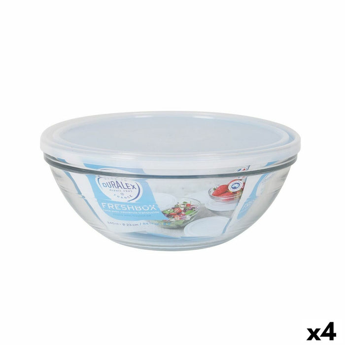 Cutie rotundă pentru prânz cu capac Duralex FreshBox 2,4 L (4 Unități)