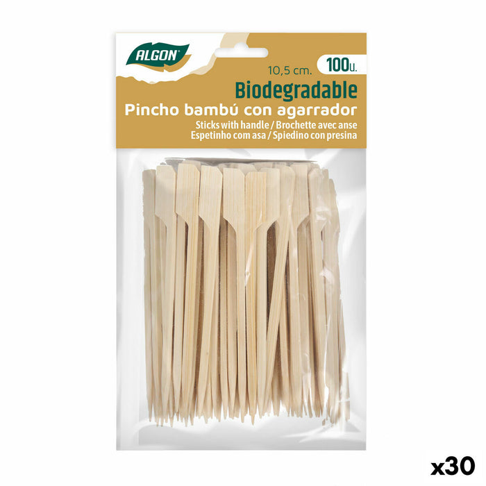 Bețișoare de Bambus Algon 10,5 cm Set 100 Piese (30 Unități)