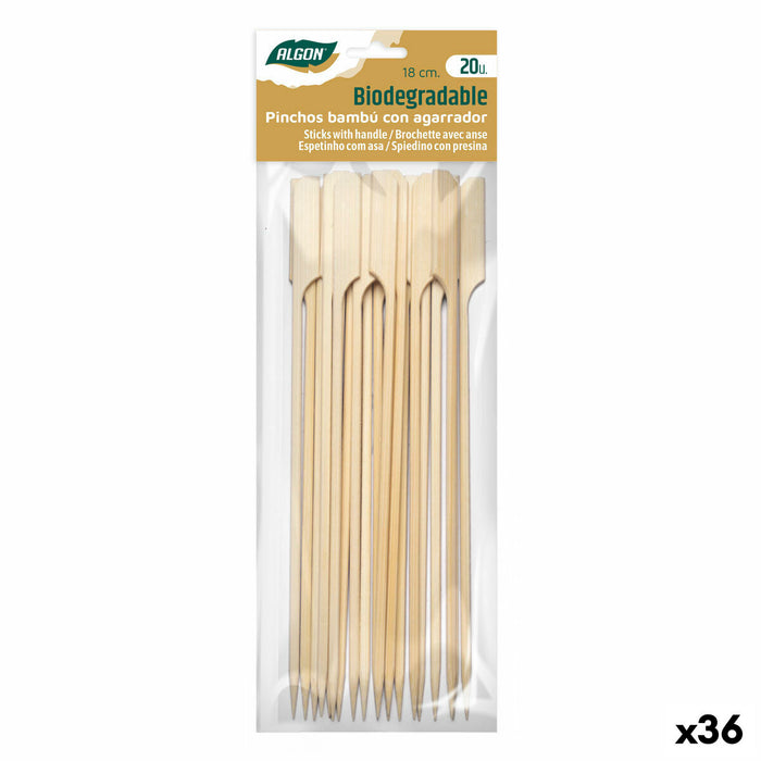 Bețișoare de Bambus Algon 18 cm Set 20 Piese (36 Unități)