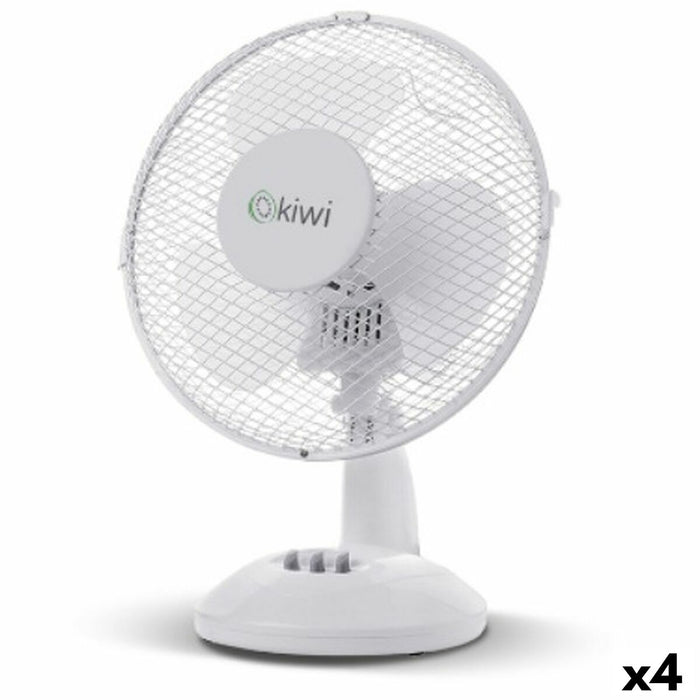 Ventilator de Masă Kiwi Alb Ø 27 cm 21W (4 Unități)
