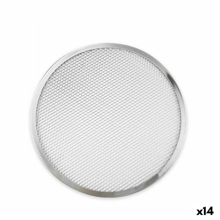 Tavă pentru Cuptor Quttin Ø 38 cm Argintiu Grilă Aluminiu (14 Unități)