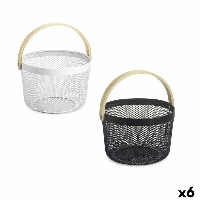 Coș Multifuncțional Confortime Metal Lemn 25,5 x 17,5 cm (6 Unități)