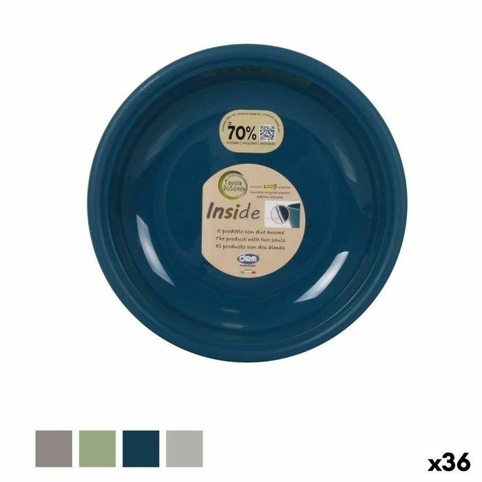 Platou Plat Dem Inside Plastic Ø 25 x 25 x 2 cm (36 Unități)