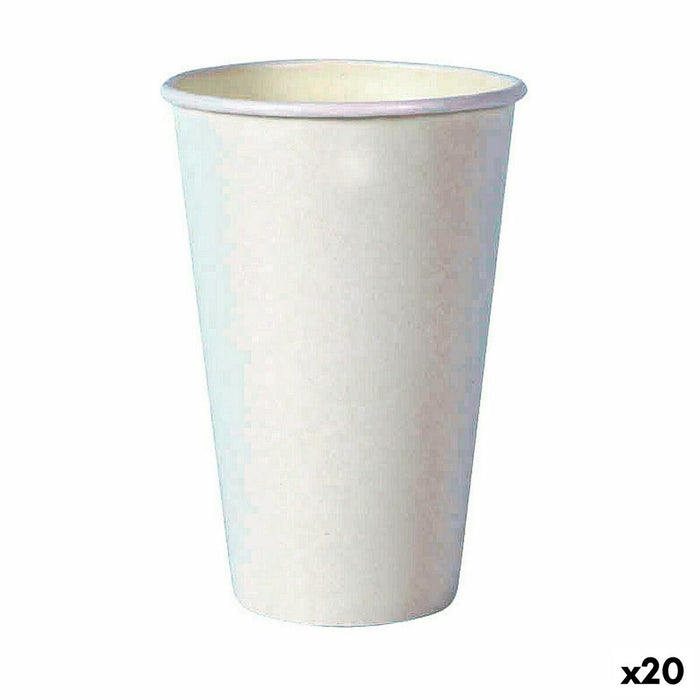 Set de pahare Algon De unică folosință Carton Alb 35 Piese 350 ml (20 Unități)