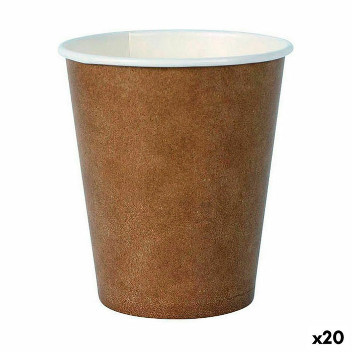Set de pahare Algon De unică folosință Carton hârtie kraft 30 Piese 250 ml (20 Unități)