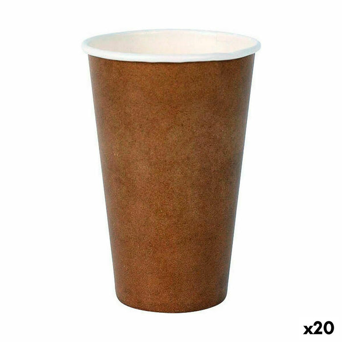 Set de pahare Algon De unică folosință Carton hârtie kraft 35 Piese 350 ml (20 Unități)