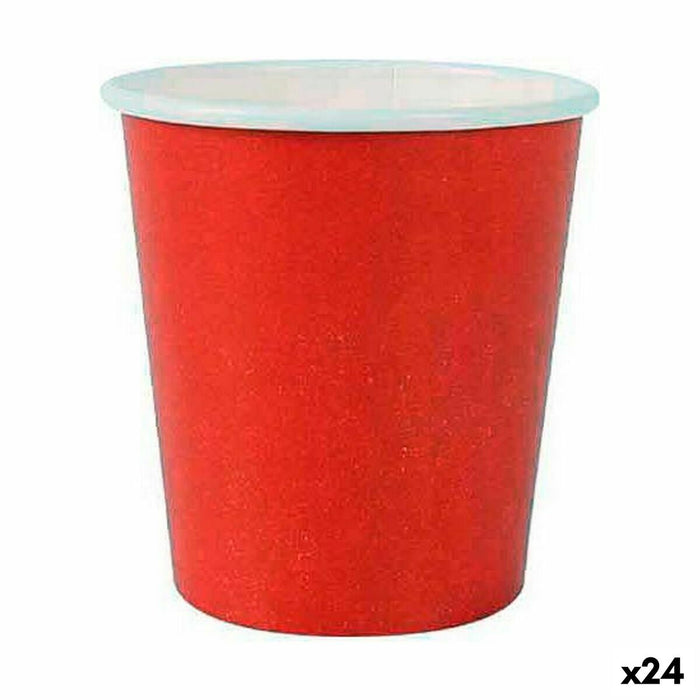 Set de pahare Algon De unică folosință Carton Roșu 20 Piese 120 ml (24 Unități)