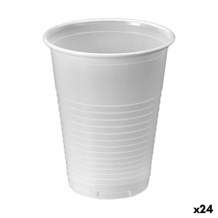 Set de pahare refolosibile Algon Alb 50 Piese 220 ml (24 Unități)