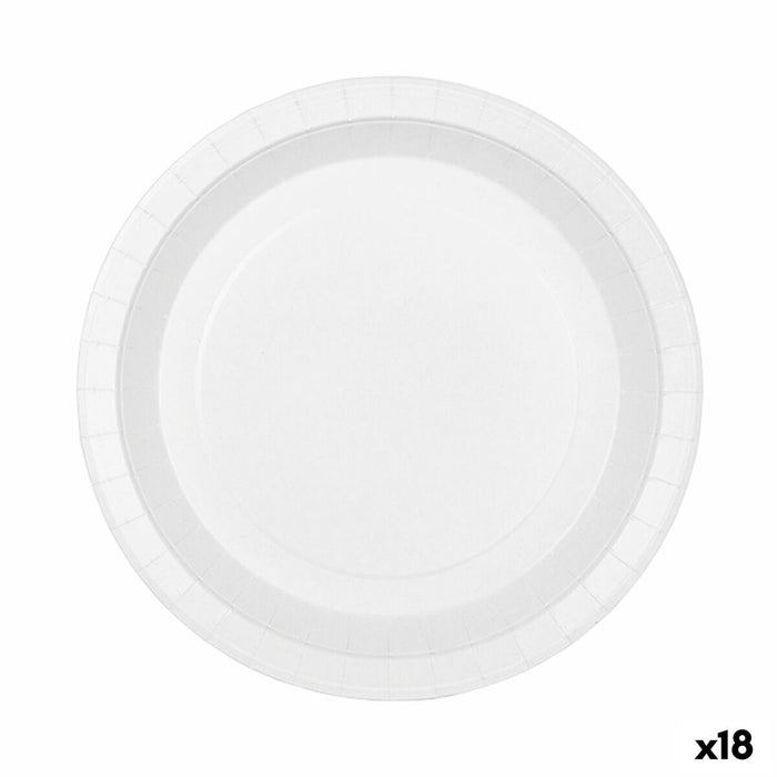Set de farfurii Algon De unică folosință Carton Alb 20 Piese 17 cm (18 Unități)