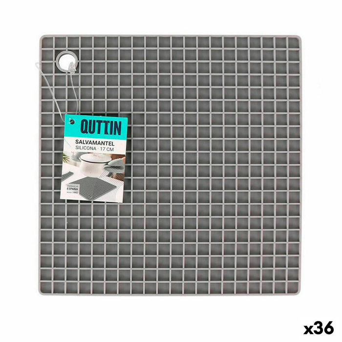 Suport Protecție pentru Masă Quttin Pătrat Silicon 17 cm (36 Unități)