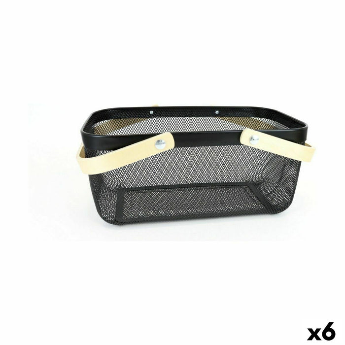 Coș Multifuncțional Confortime Metal Lemn 40 x 28 x 18 cm (6 Unități)
