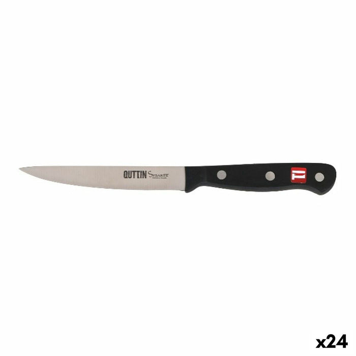 Cuțit de decojit legume Quttin Negru Argintiu 12 cm (24 Unități)