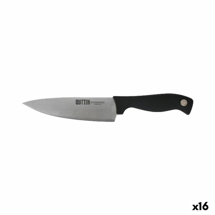 Cuțit de bucătărie Quttin Dynamic Negru Argintiu 16 cm (16 Unități)