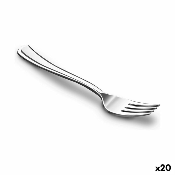 Set de furculițe reutilizabile Algon Argintiu 50 Piese 18,5 cm (20 Unități)