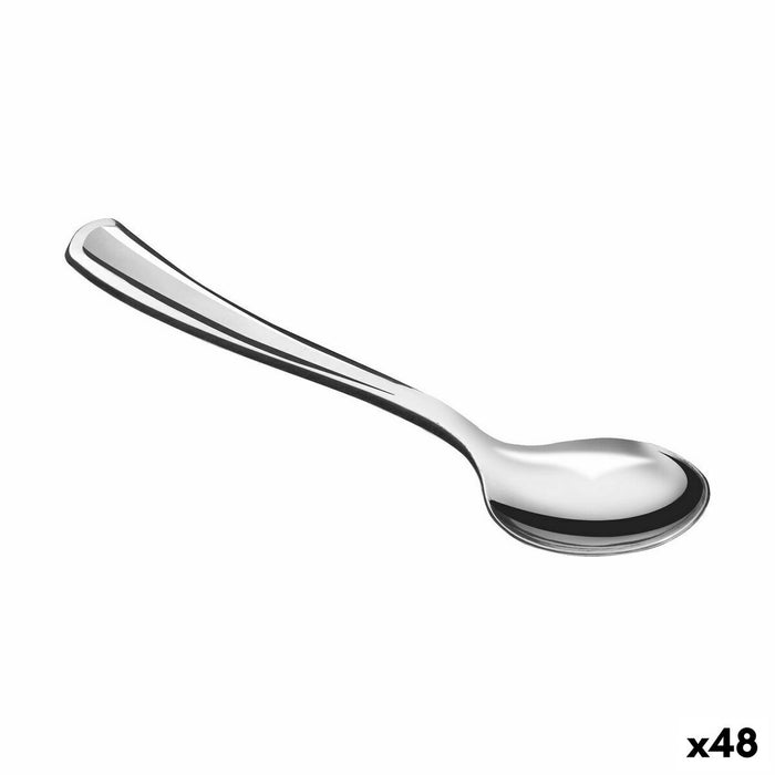 Set de linguri reutilizabile Algon Argintiu 12 Piese 13 cm (48 Unități)
