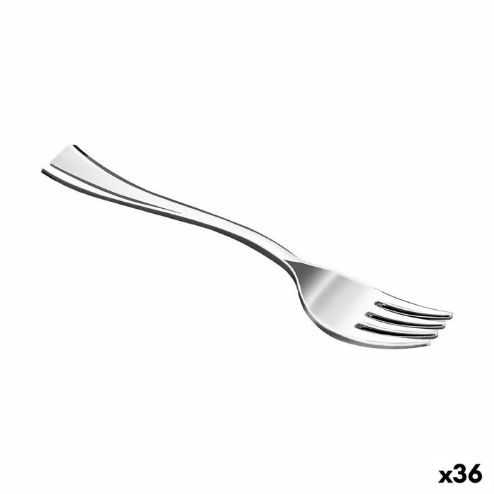Set de furculițe reutilizabile Algon Argintiu 24 Piese 10 cm (36 Unități)